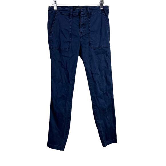 J Crew Navy Blue Cargo Pants 27 Back Flap Pockets - Picture 1 of 5